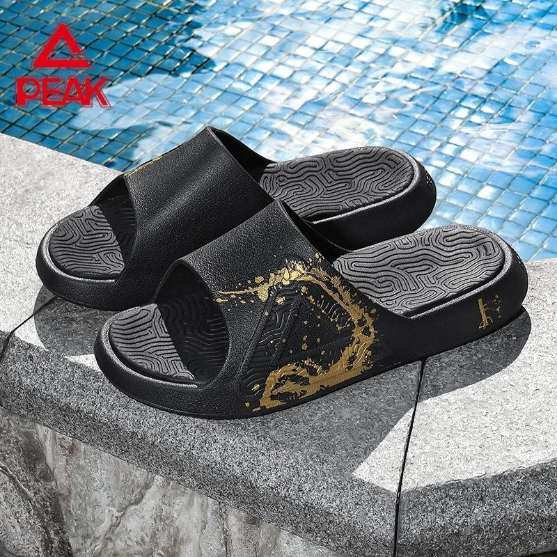 PEAK Slipper Taichi Black Gold Paint
